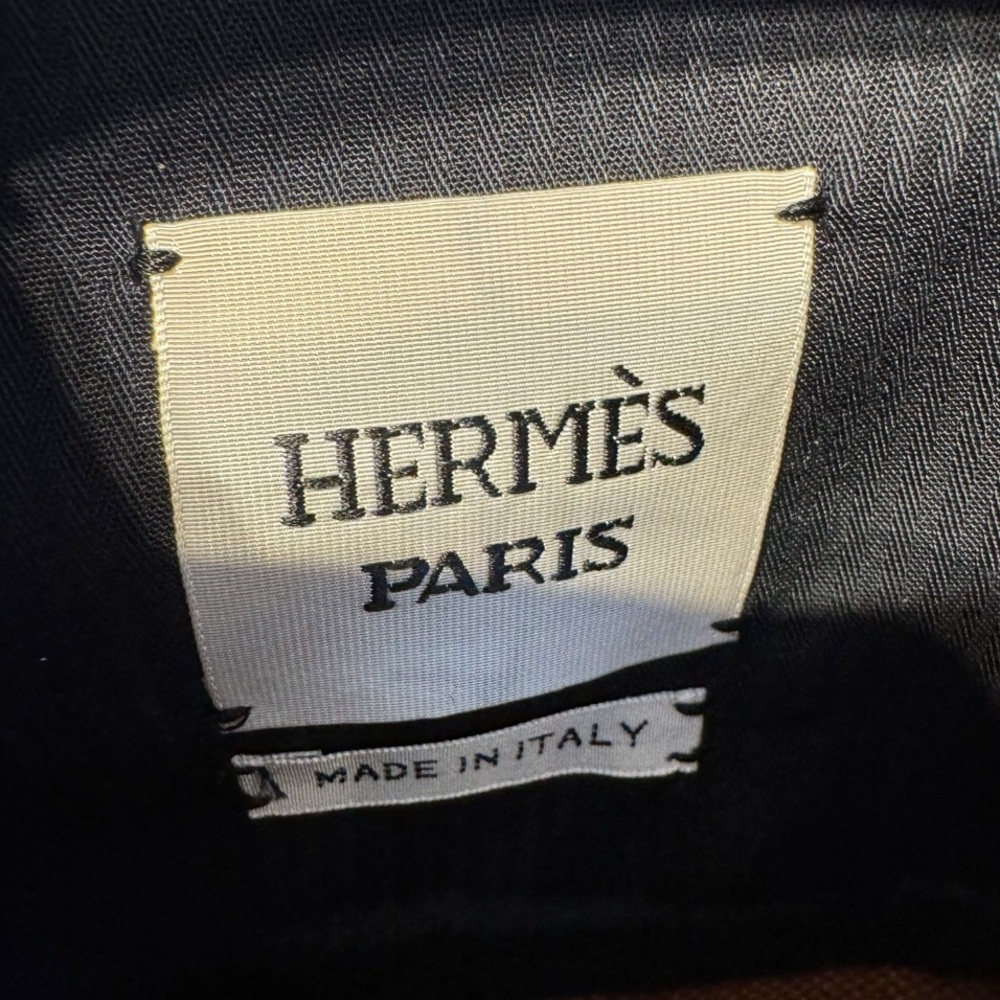 Hermes "Chaine d'Ancre" denim jacket Navy Jean Jacket Cropped Monogram - Picture 3 of 8